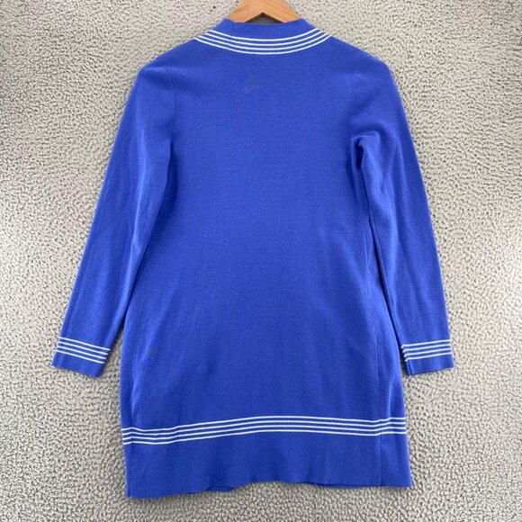 Talbots Sweater Womens Extra Small Blue Open Cardigan Stretch Knit Pocket Casual - Picture 3 of 10